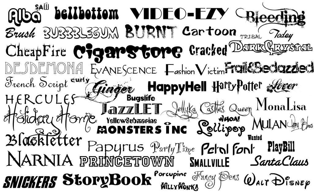 Different Fonts by Orangeyyy on DeviantArt