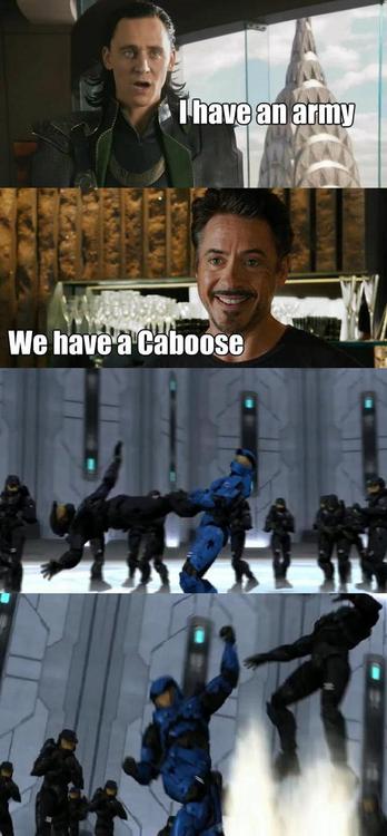 The Avengers have Caboose!!!!!