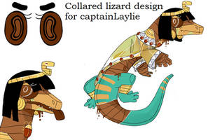Collared Lizard: design trade with CaptainLaylie!