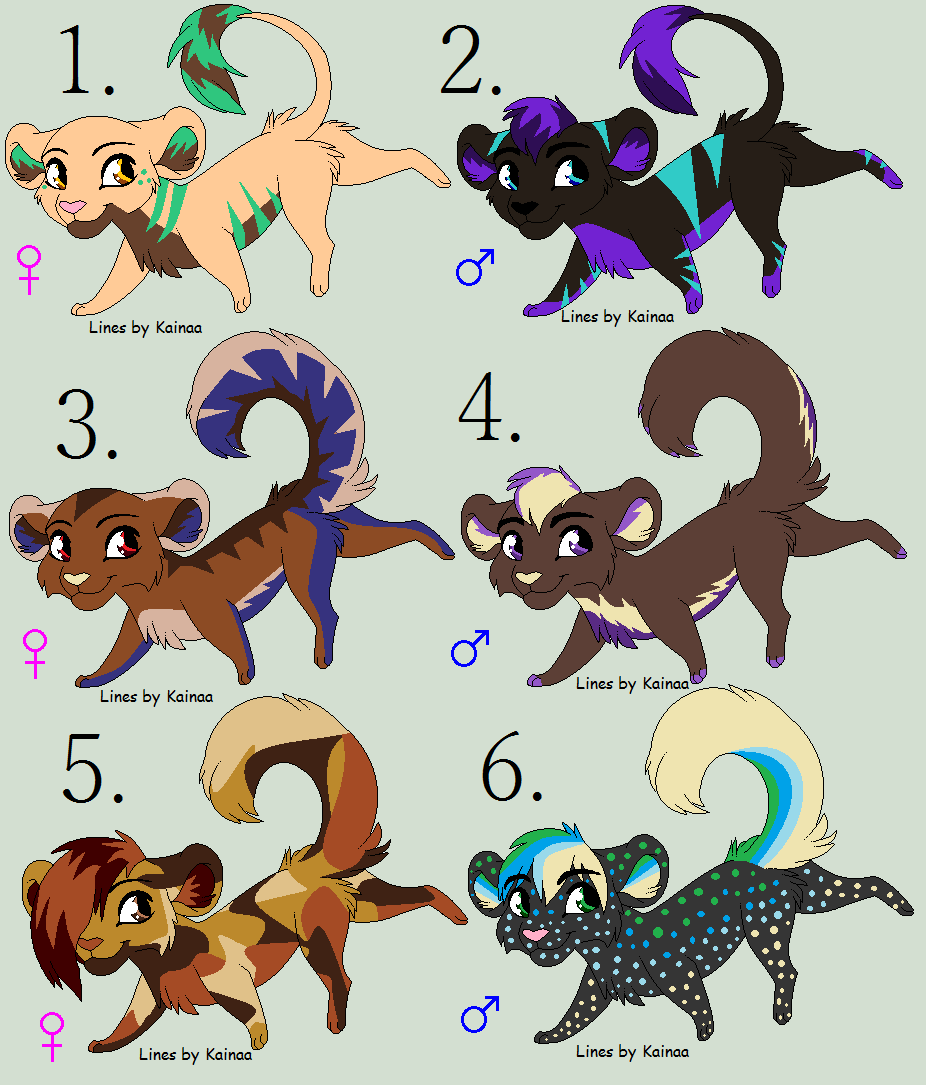 Chibi Feline Adoptables ~ 25 Points Each ~ *OPEN*