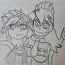 Sora and Filia taking a picture