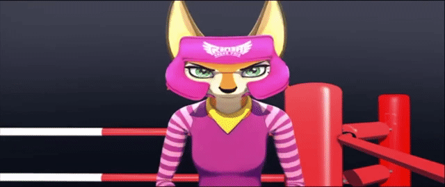 Meika the Fox - Boxing scene GIF