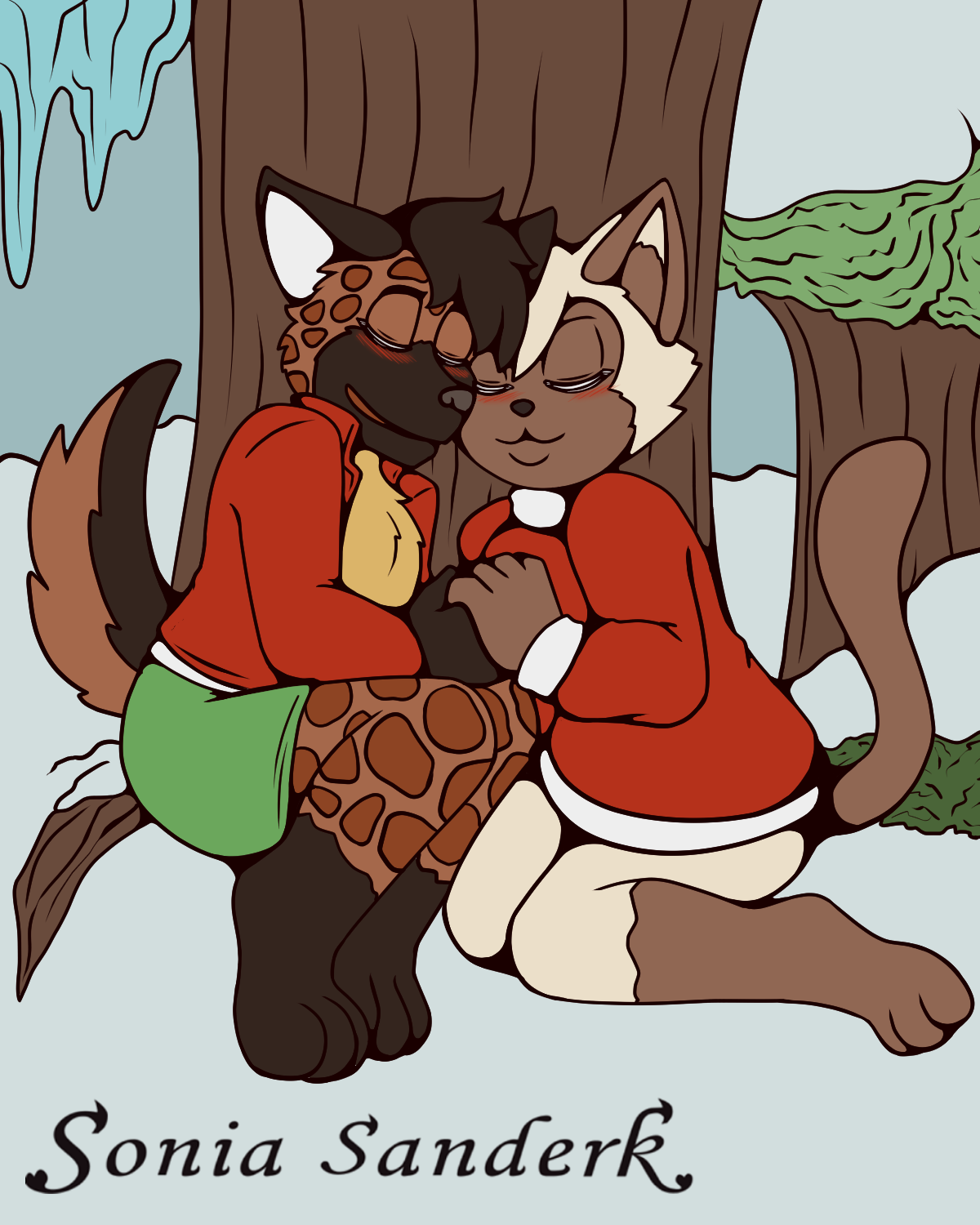 Kyle and Yin - Xmas Cuddle