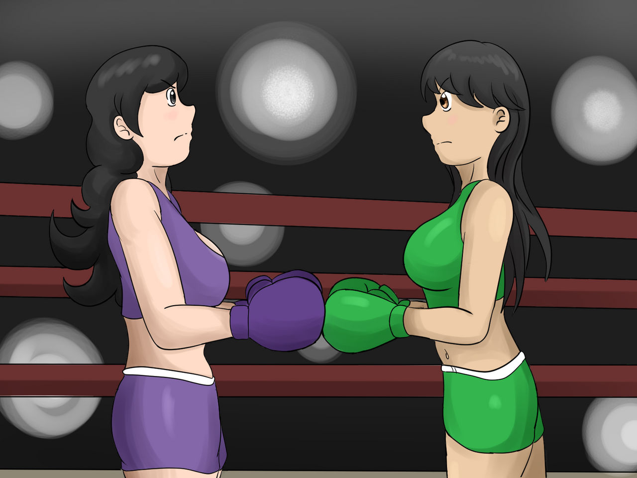 Angela Vs Kena Part 1: Tapping Gloves