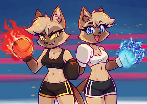 Yang and Yin - Power Glove fire and ice