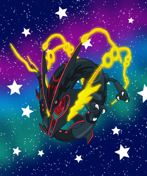 Shiny Rayquaza (commission) by dragonceleshart on DeviantArt