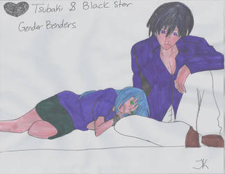 Tsubaki and black star gender bender by thecartoongirl22