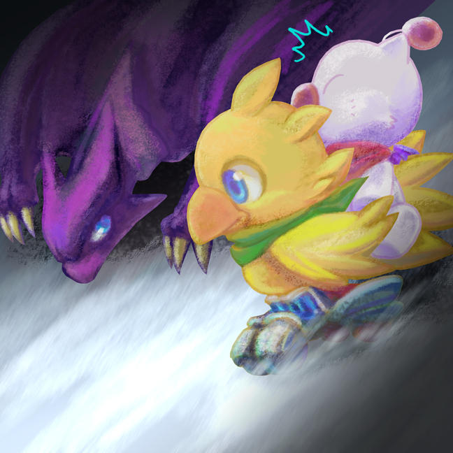 Chocobo Racing Drawing Chocobo Racing by BsaturnineD on DeviantArt