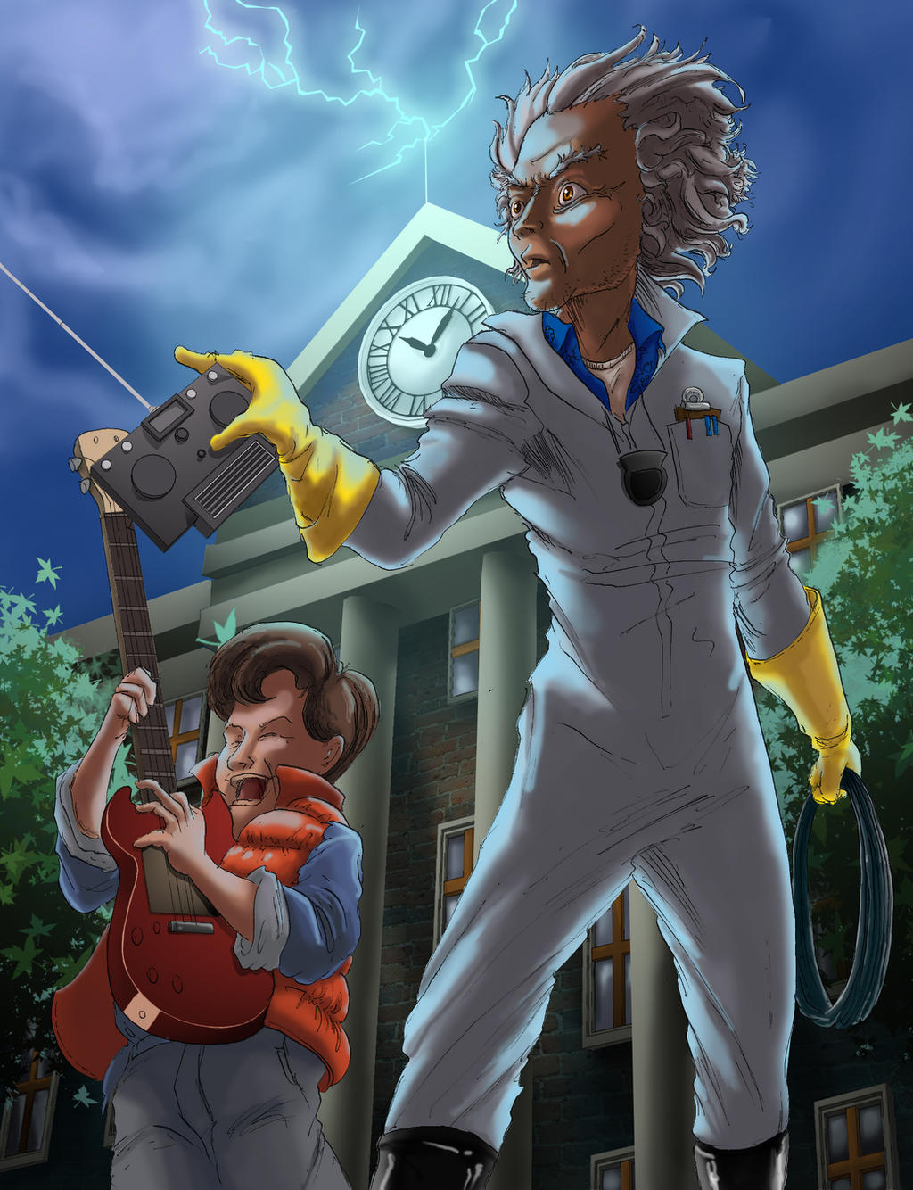 Deviantart Erb ERB Fan Art: Doc Brown Vs Doctor Who by SemajZ on DeviantArt
