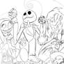 Nightmare before Xmas line art