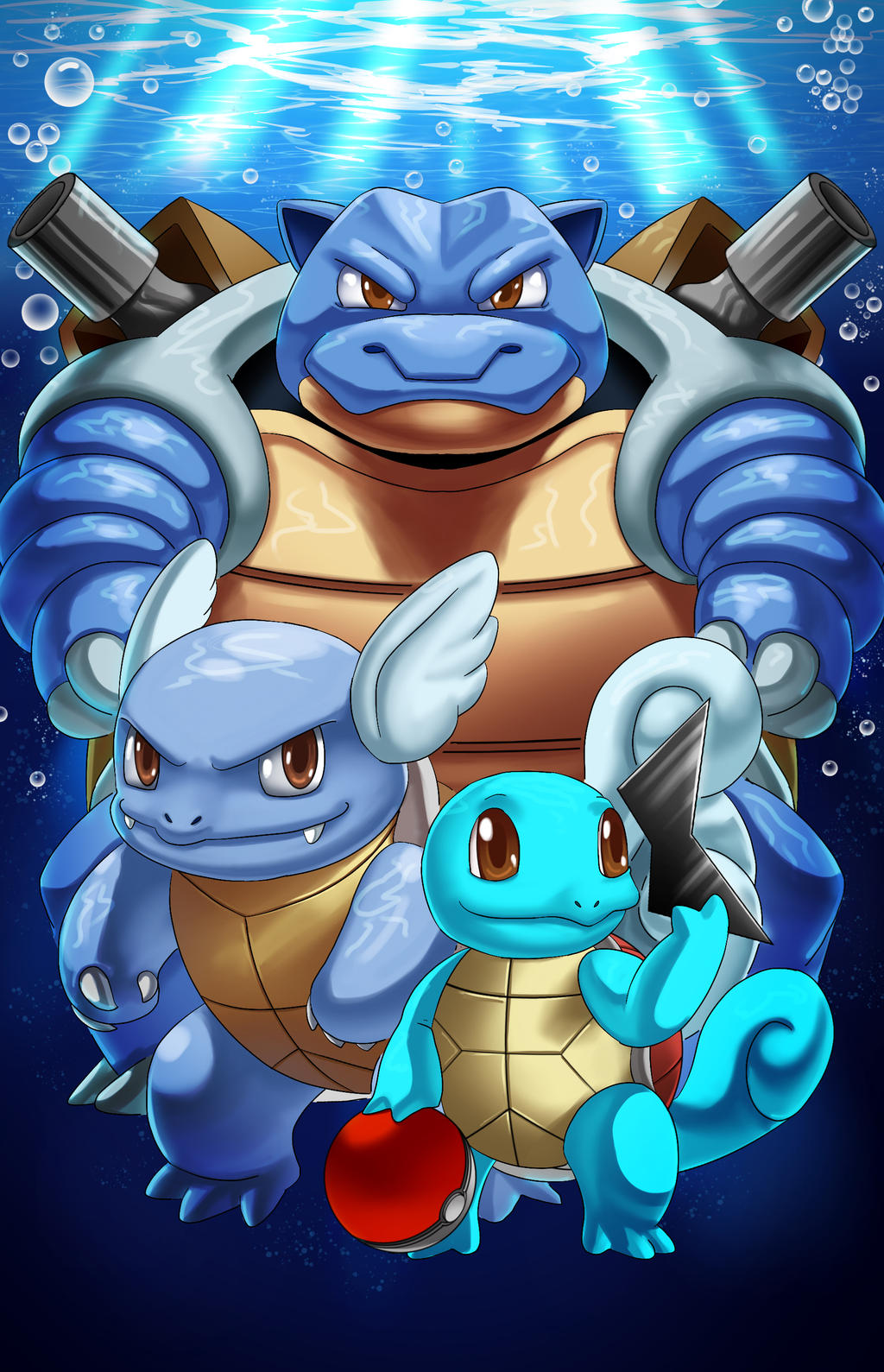 Pokemon Squirtle evolution by SemajZ on DeviantArt