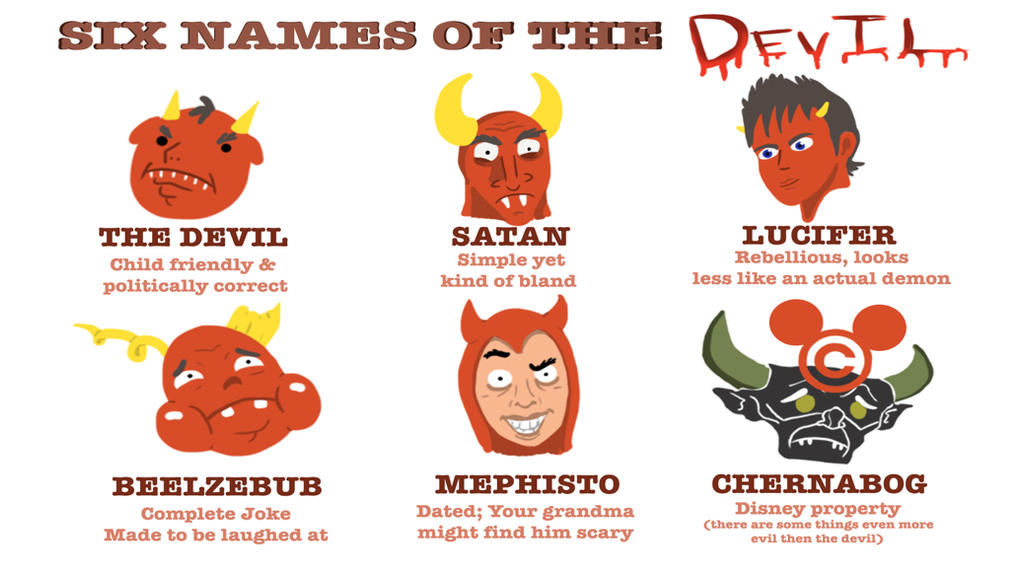 The 6 Names of the Devil by McDonaldbros on DeviantArt