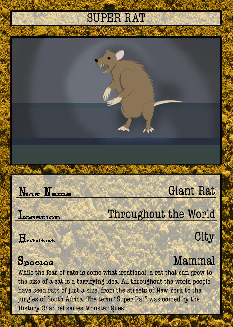 Cryptid Quest Card: Super Rat by McDonaldbros on DeviantArt