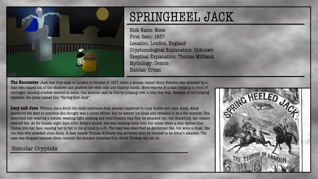 Cryptids Spring Heel Cryptid Month: Springheel Jack by McDonaldbros on DeviantArt