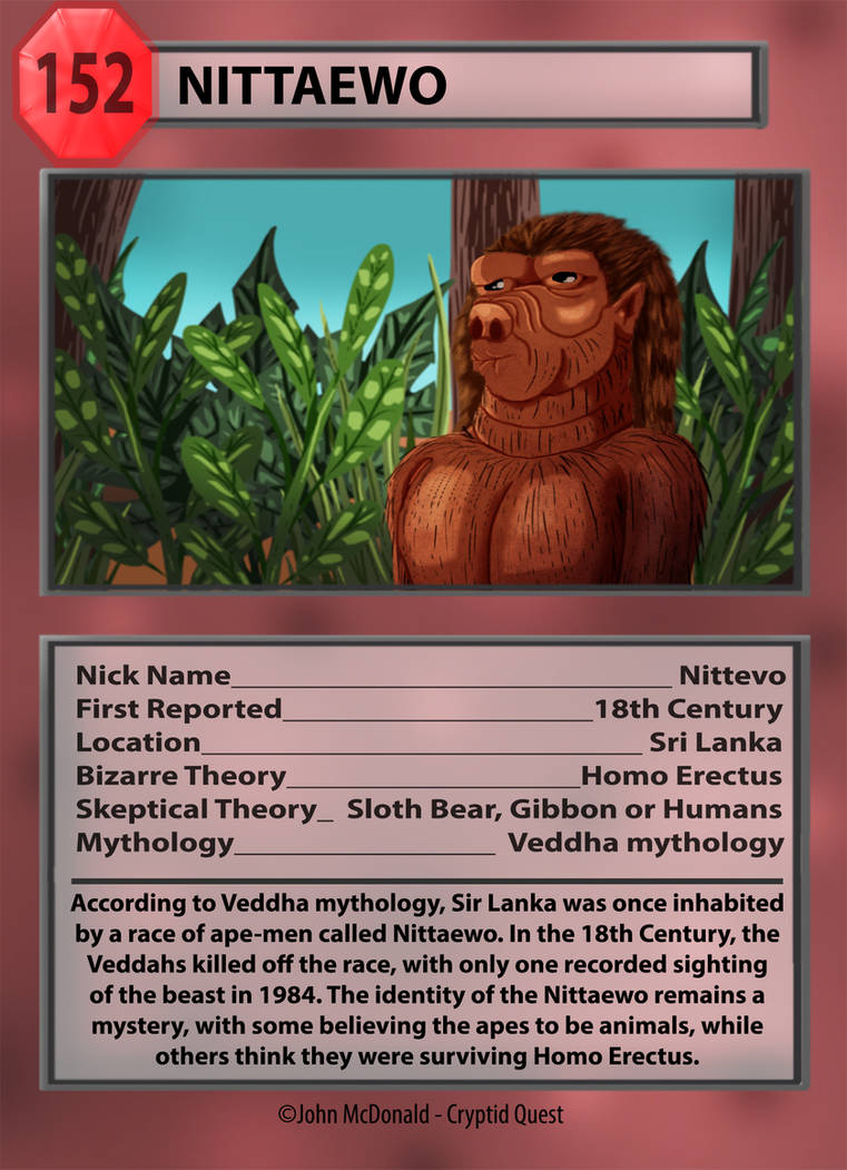 cryptid mtg cards Playing Card Set The Unemployed Philosophers Guild Cryptid Quest Card: Nittaewo by