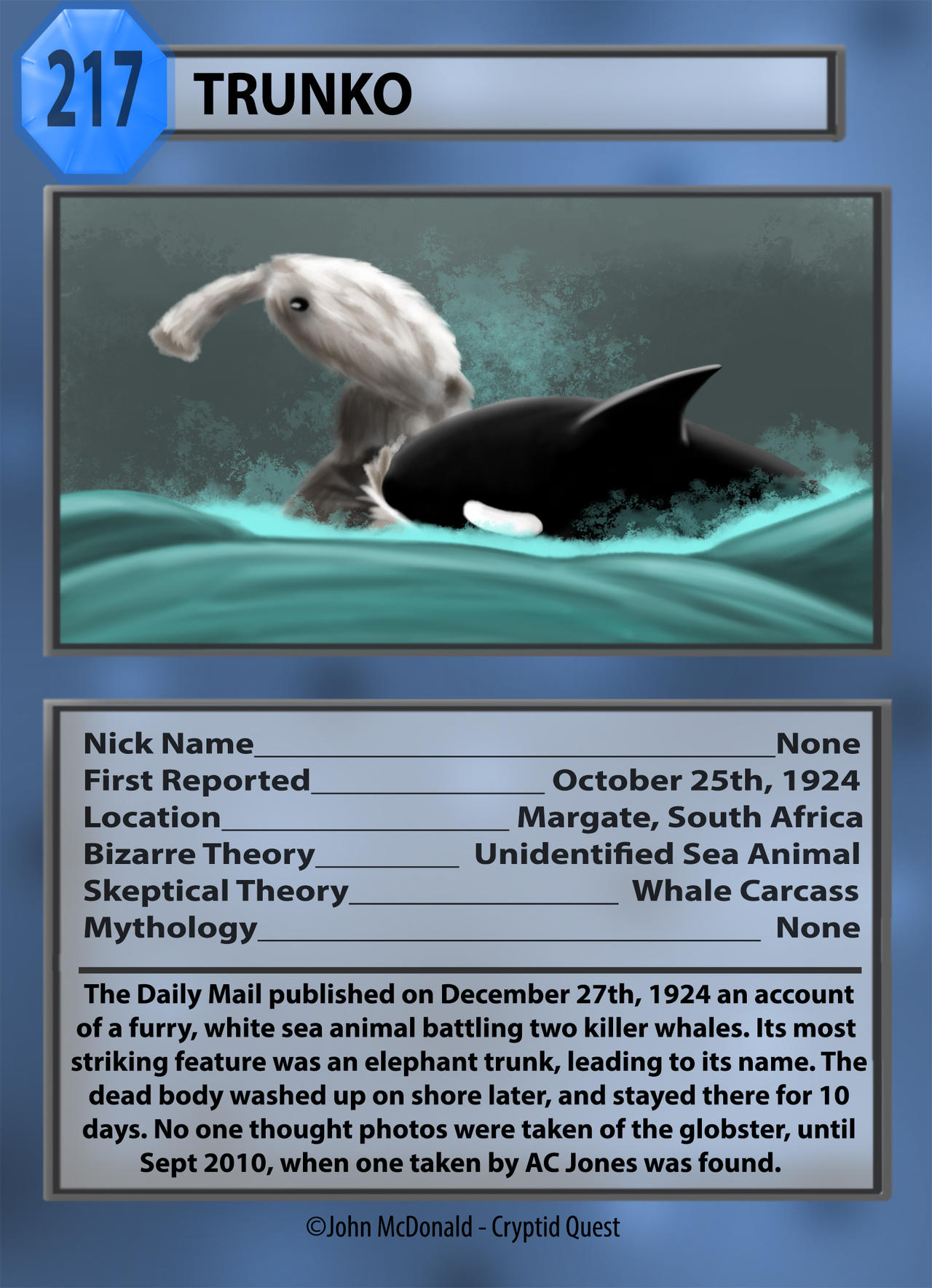 Cryptid Quest Card: Trunko by McDonaldbros on DeviantArt