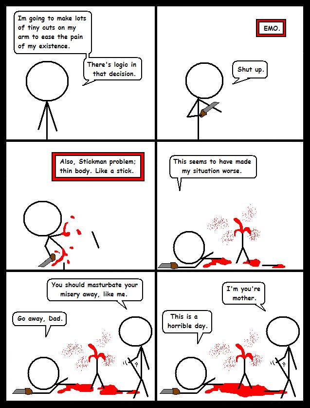 Self-Harm by StickWorldComic on DeviantArt Self-Harm by StickWorldComic on DeviantArt