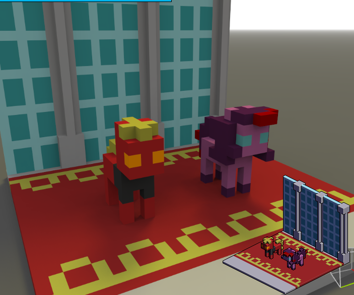 Voxelfied Scorcher and Aramau