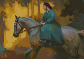 Lady on Horseback