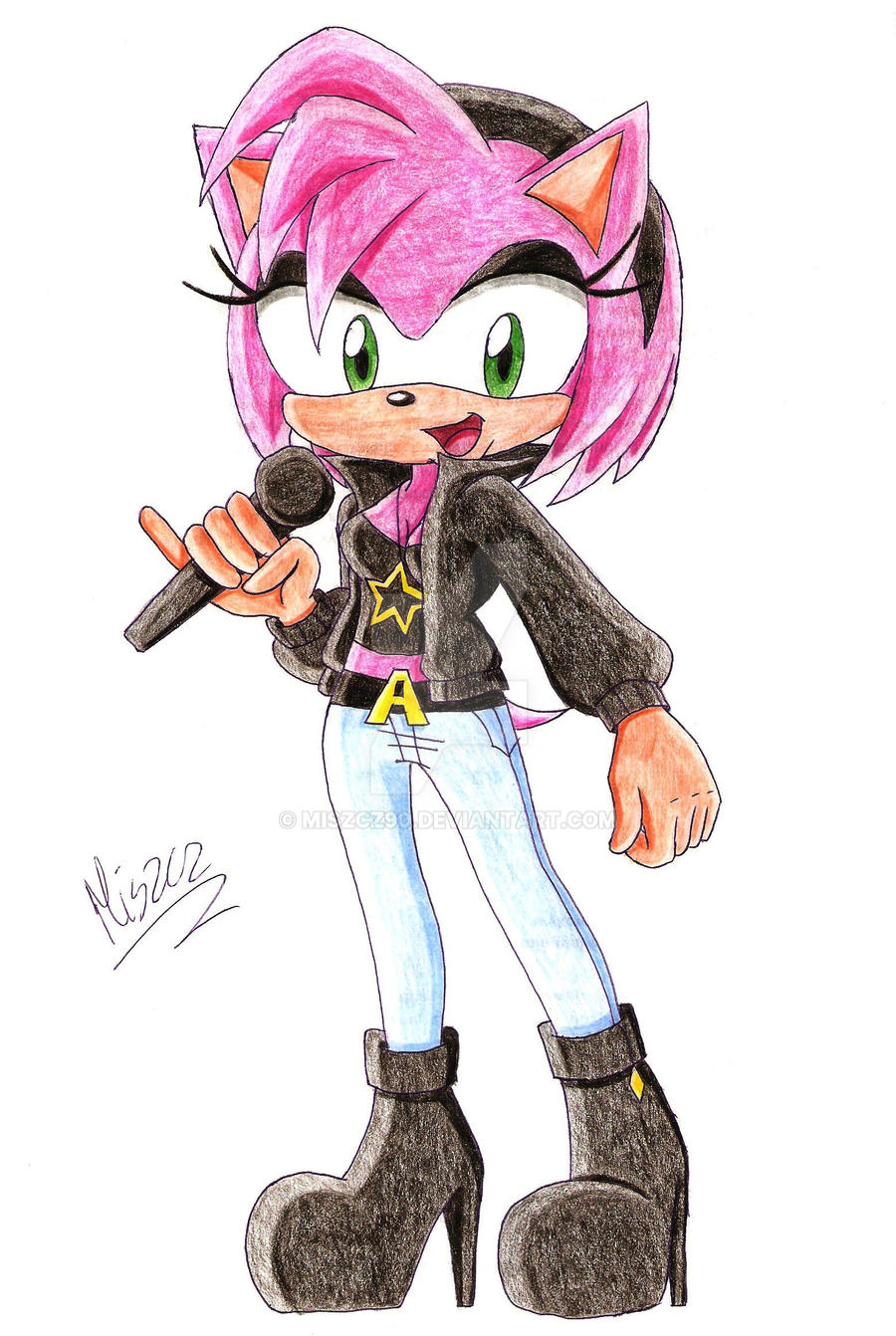 Amy Rose Rouk Amy Rose - Rock Star by Miszcz90 on DeviantArt