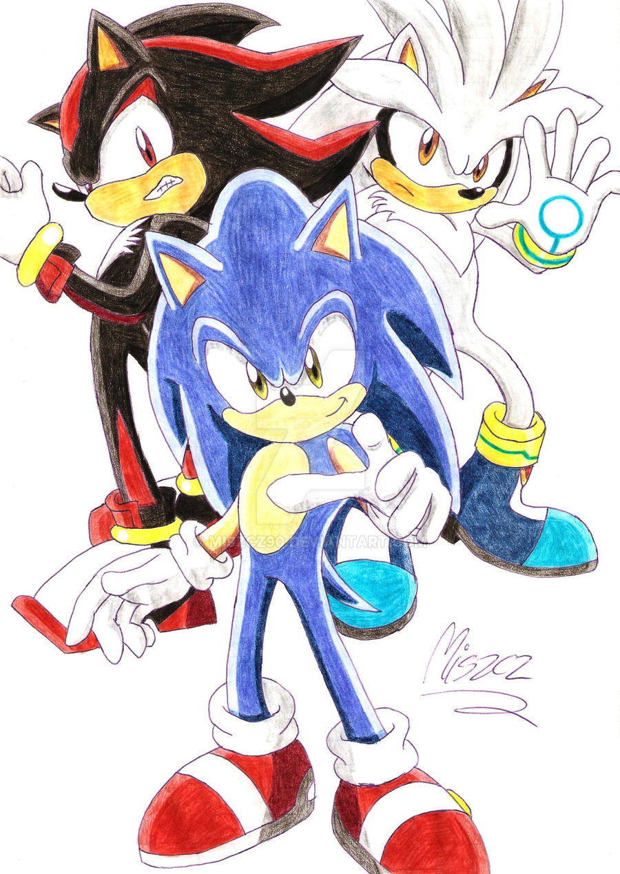 Sonic, Shadow and Silver Kids by Mellissafox9 on DeviantArt