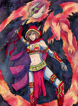 Fire Elf Watercolor