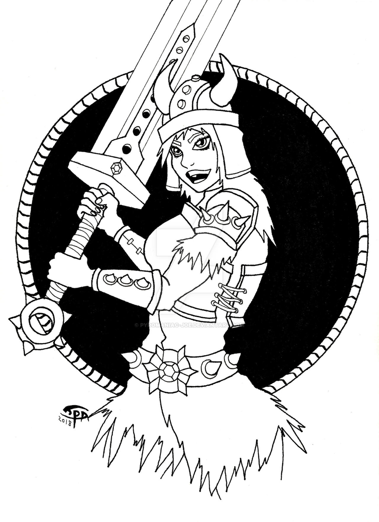 Greatsword Rangers Deviantart Greatsword Girl Drawing by Pyromaniac-Joe on DeviantArt