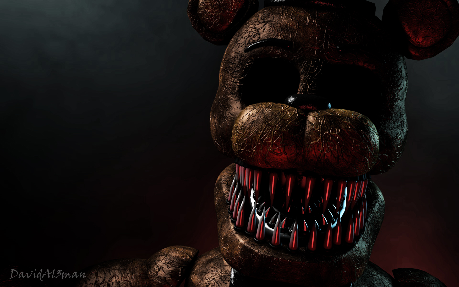 C4D FNAF POSTER: Sinister Shadow Freddy by XeroxX92 on DeviantArt