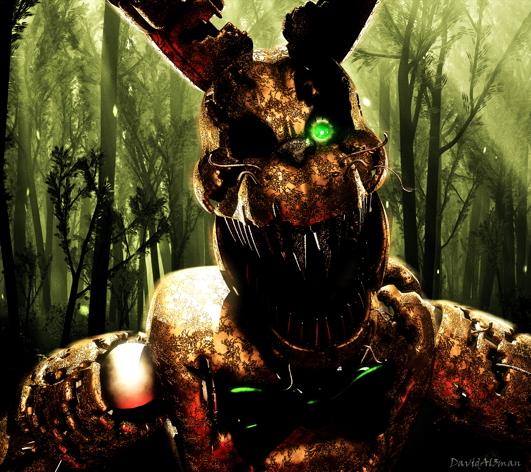 Fnaf 4 Nightmare Springtrap (REMAKE) by StupidFaceAaron on DeviantArt