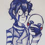 FNAF The Puppet Humanized in Tim Burton Style