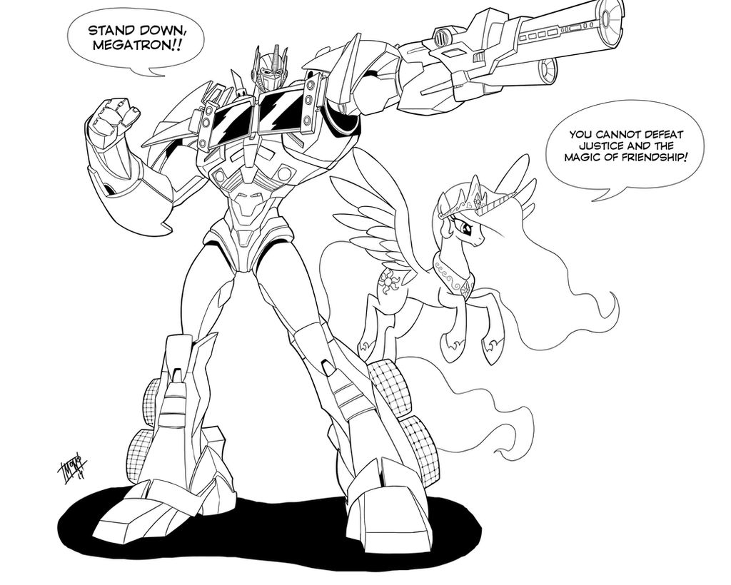 Optimus Prime and Princess Celestia