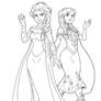 Line - Frozen Elsa and Anna