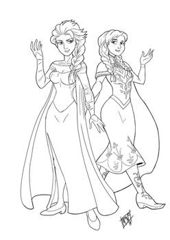 Line - Frozen Elsa and Anna