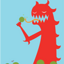 Red Monster and Lollipop Trees