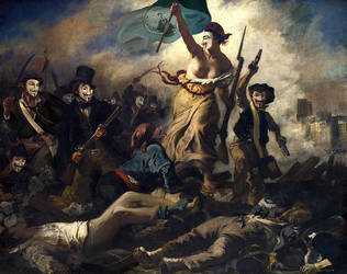 Liberty Trampling the People by charlestanart