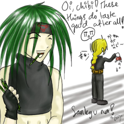 Envy eats greens XD