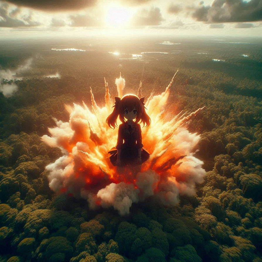 Anime Girl Explosion by StrongWinterWind on DeviantArt