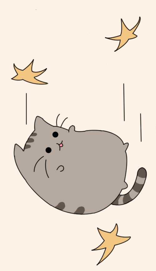 :Gift: Falling Pusheen