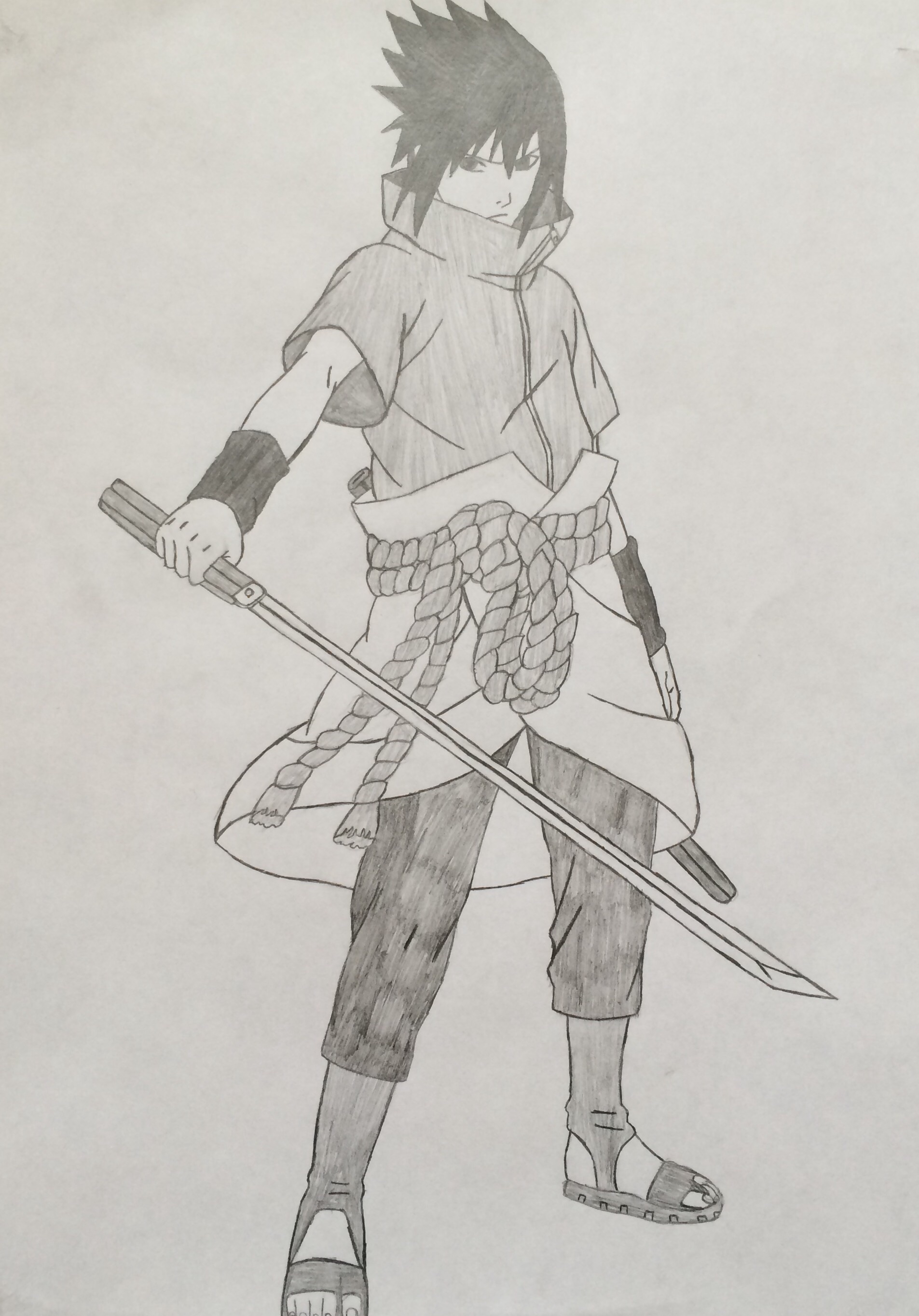 Line art Sasuke Uchiha Drawing Naruto Shippuden: Naruto vs. Sasuke