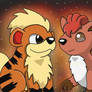 Growlithe and Vulpix