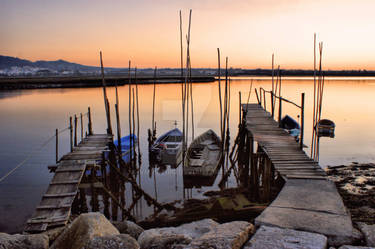 Pier stilt on the river