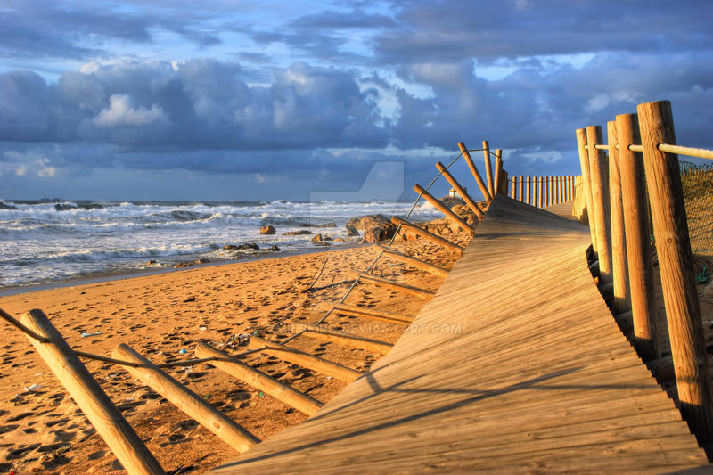 After storm beach...