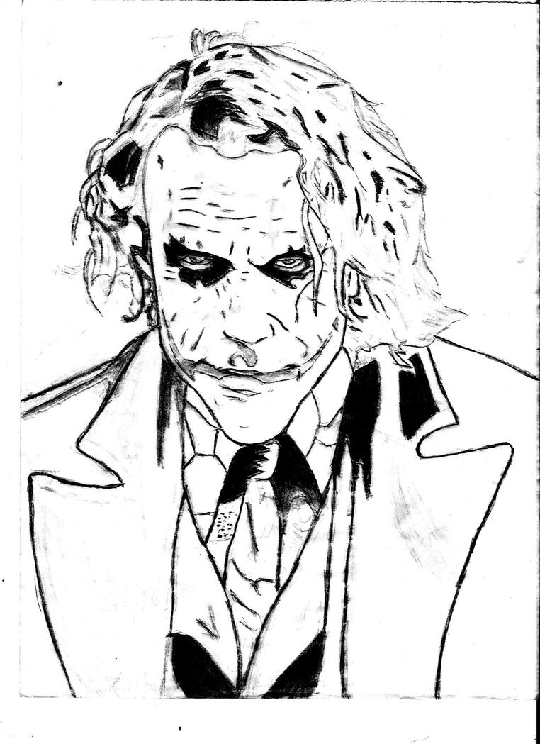 Джокер хит Леджер раскраска