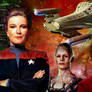 Janeway and Borg Queen  Star Trek