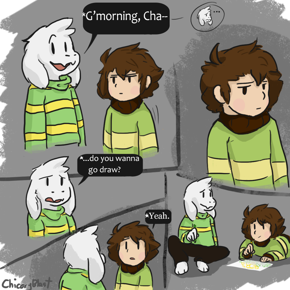 Chara and Asriel by ChicoryBlast on DeviantArt