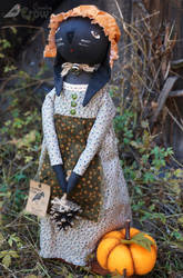 Harvest Hare Textile Folk Art Doll