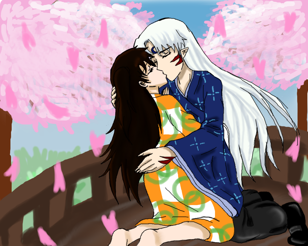 RinXSesshomaru Kiss scene