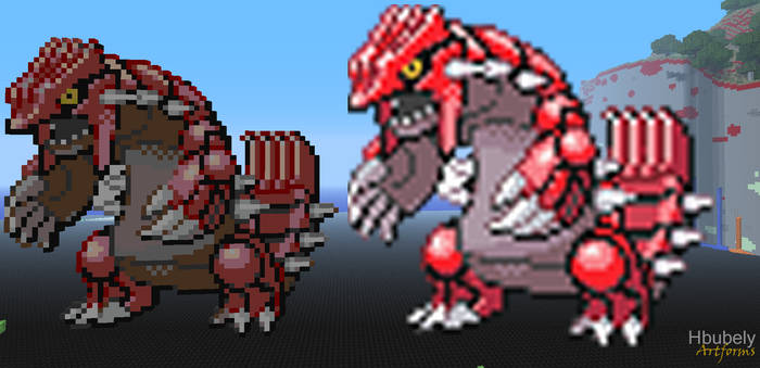 Groudon - Minecraft Art