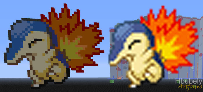 Cyndaquil - Minecraft Art