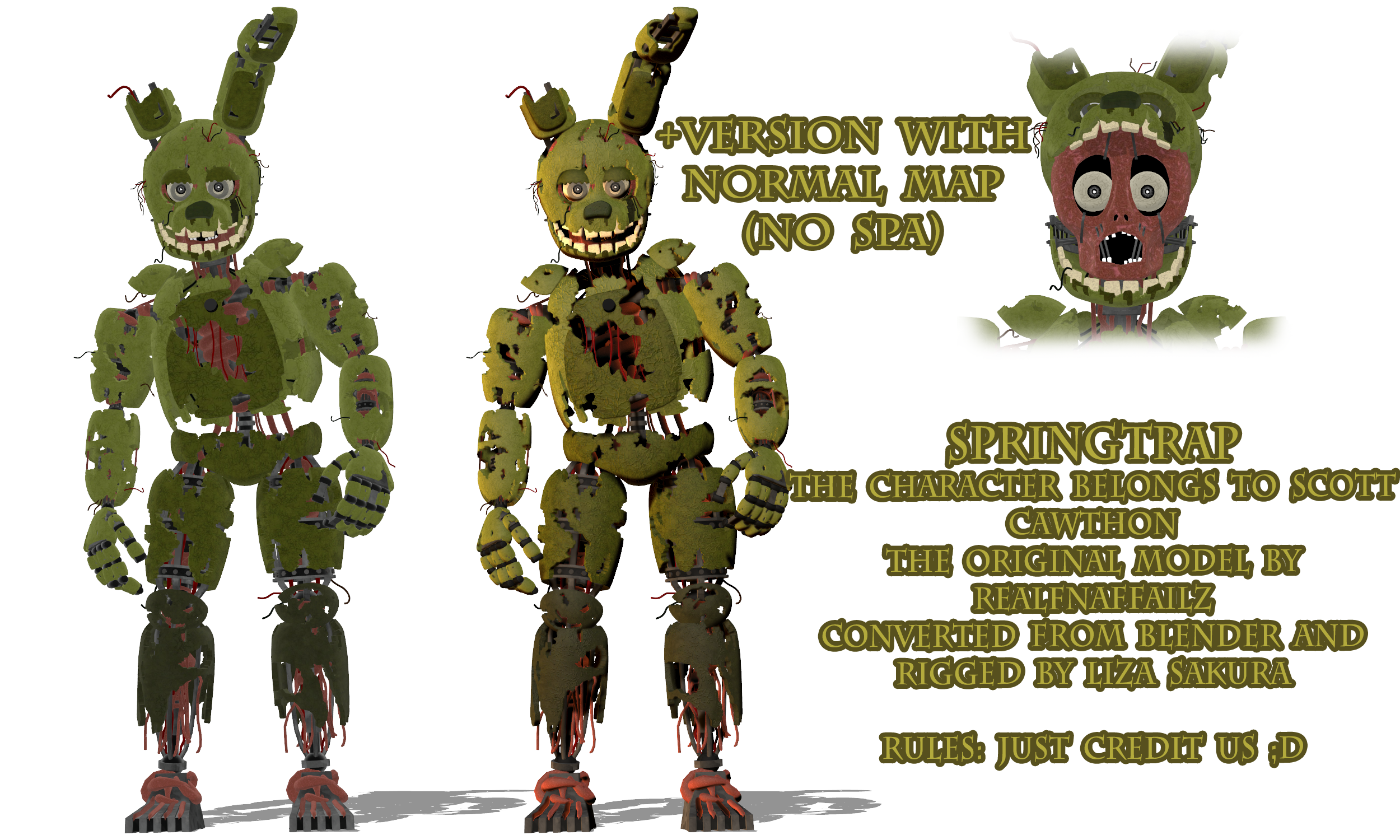 FNaF 3] Springtrap. Download! by LizaSakura on DeviantArt